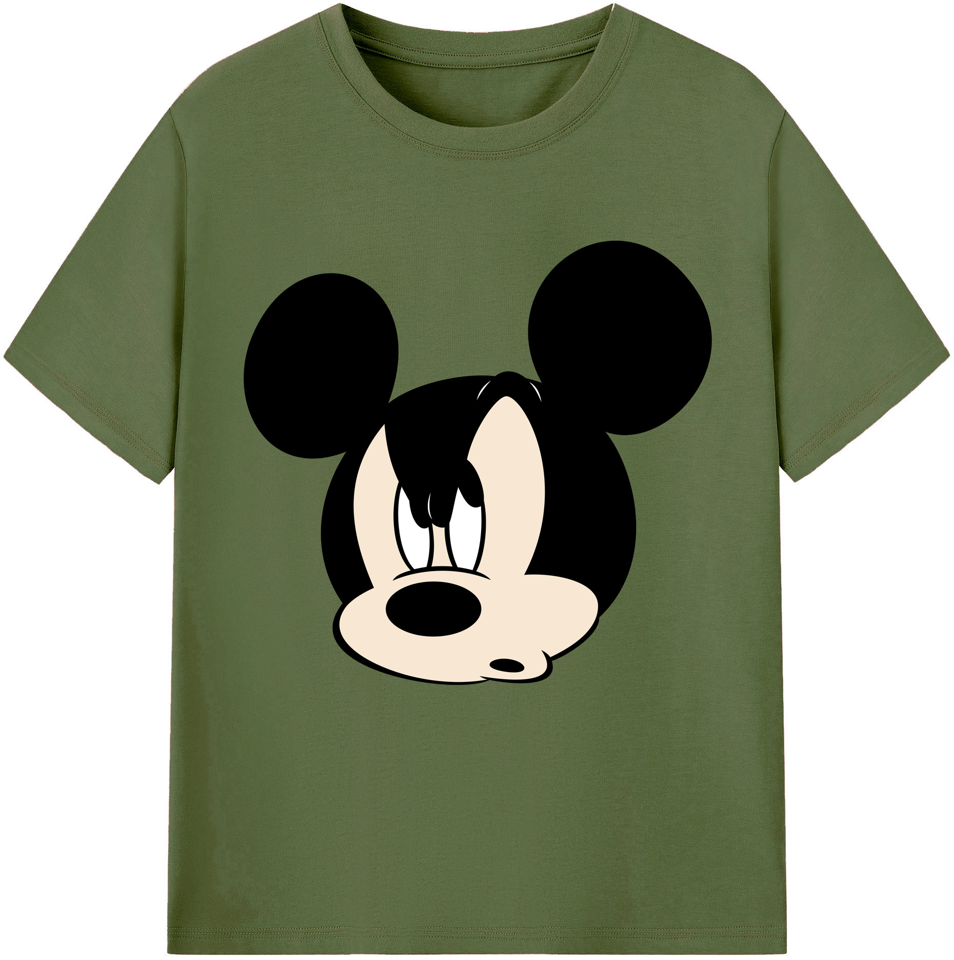（画像用） ミッキーマウス Mickey Mouse 綿100％半袖Tシャツ（フロントプリント）